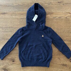 Toddler Boy Super Soft Navy Blue Hoodie Sweater with Front Pocket